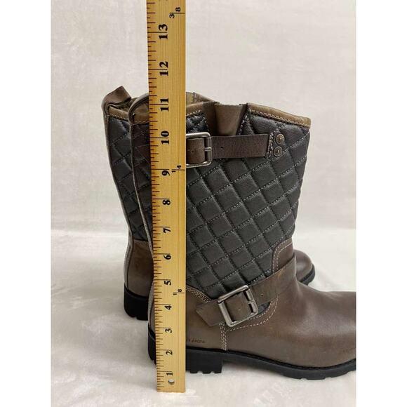 Calvin Klein Jeans Billy Mens Leather Quilted Brown Boots Sz 9 Hipster Western - Picture 10 of 11